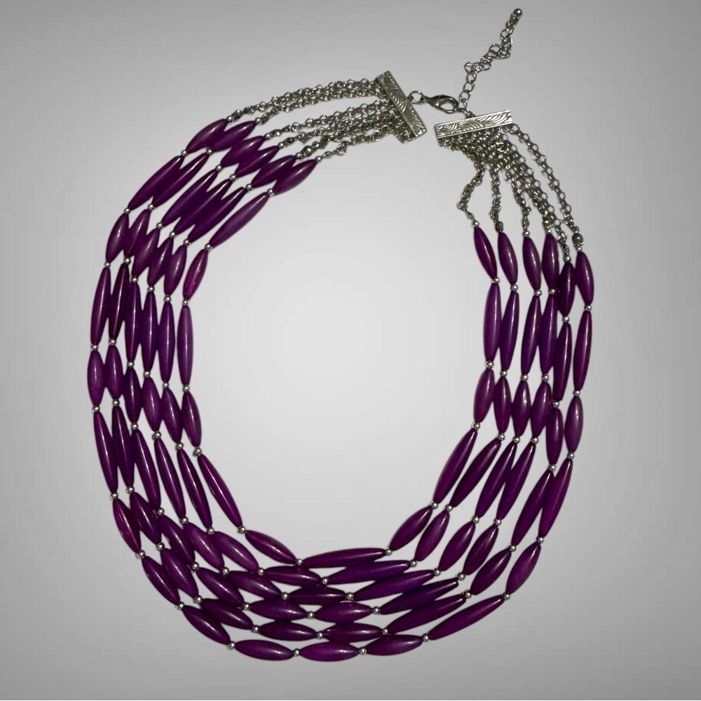 FIVE STRAND STATEMENT NECKLACE